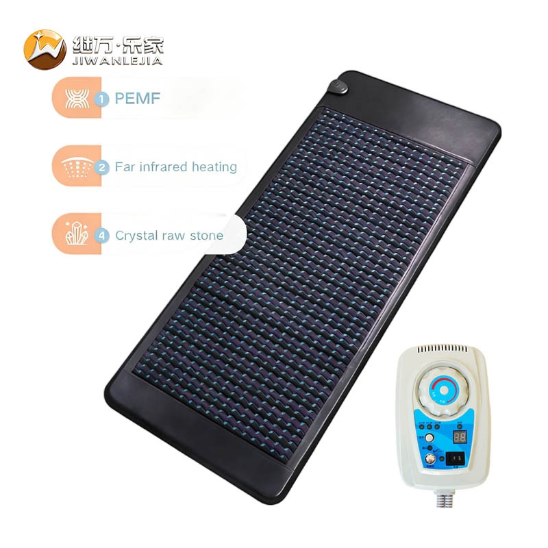Jiwan Lejia Reliable Infrared Pemf Amethyst Therapy Heating Massager Negative Ions Massage Cushion Red Light Yoga Mat for Pain Relief