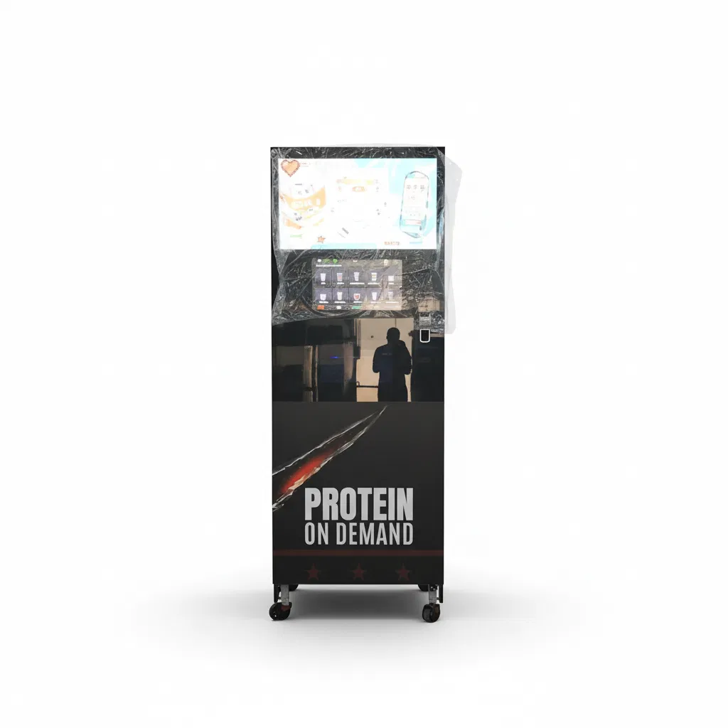 Quick-Serve Protein Kiosk for Workplace Wellness and Nutrition