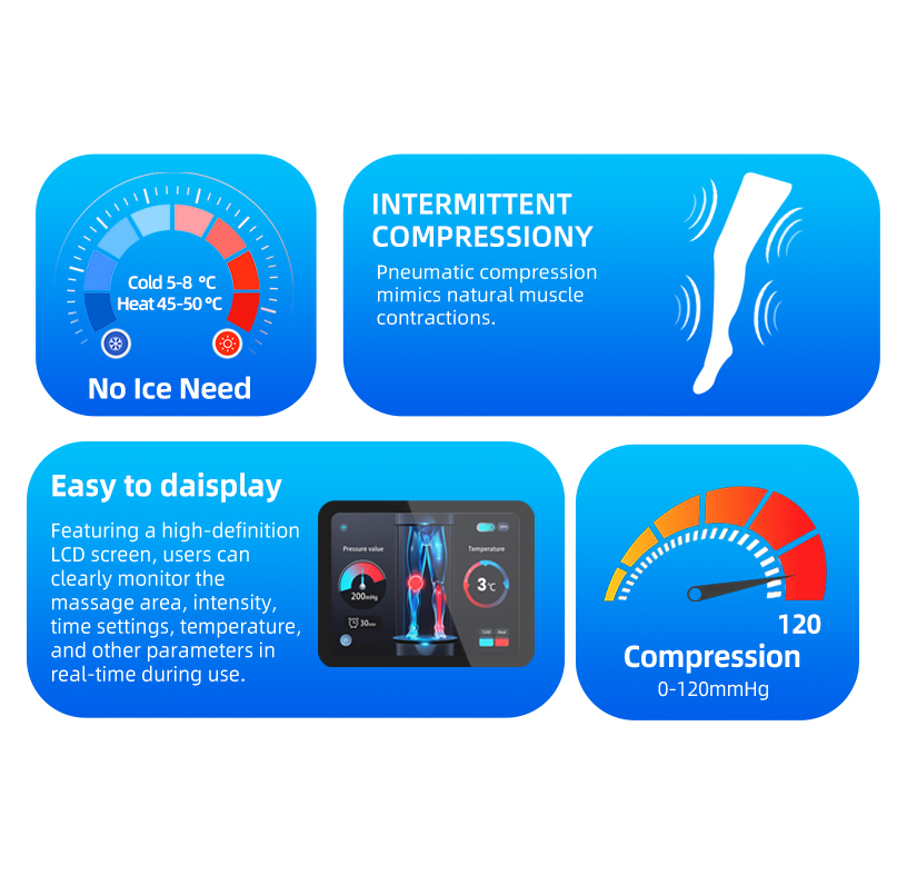 Professional Sports Rehabilitation Therapy Adjustable Ice Machine Cryo Full Leg Cold Therapy
