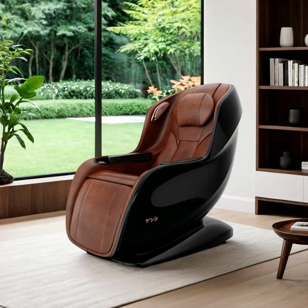 Top Grain Cowhide Muscle Relaxation Full Body Massage Chair Equipment with Heat Therapy for Leg and Lumbar
