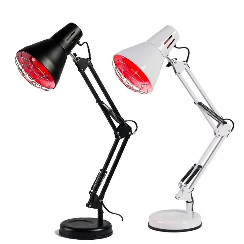 Portable Beauty Therapy Device Medical Salon Desk Infrared Heat Lamp Iron Folding Infrared Physiotherapy Table Light