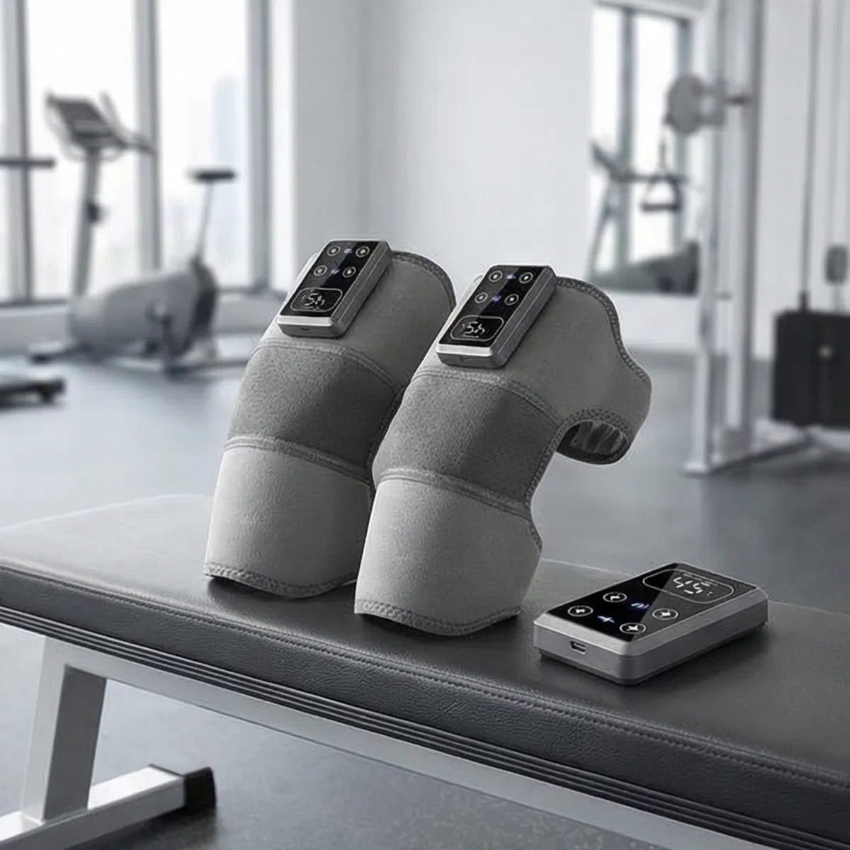 New 3-in-1 Shoulder Brace Wrap Massage Device Knees Machine Wholesale Old Citizens, USB Electric Knee Thermal Massage Knee Pads