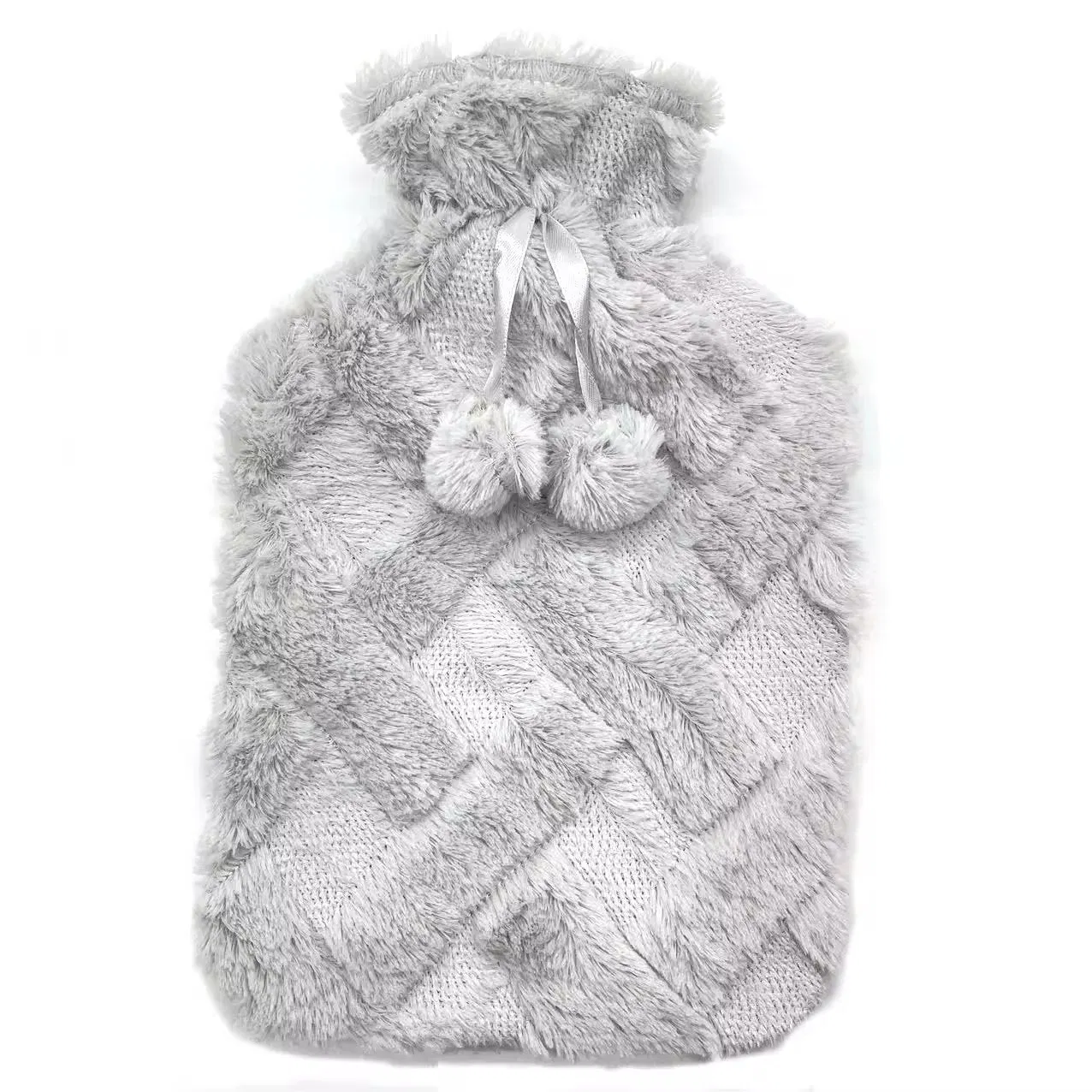 Hot Water Bottle with Knitted Cover, 2L Hot Water Bag for Hot and Cold Compress, Hand Feet Warmer, Ideal for Menstrual Cramps