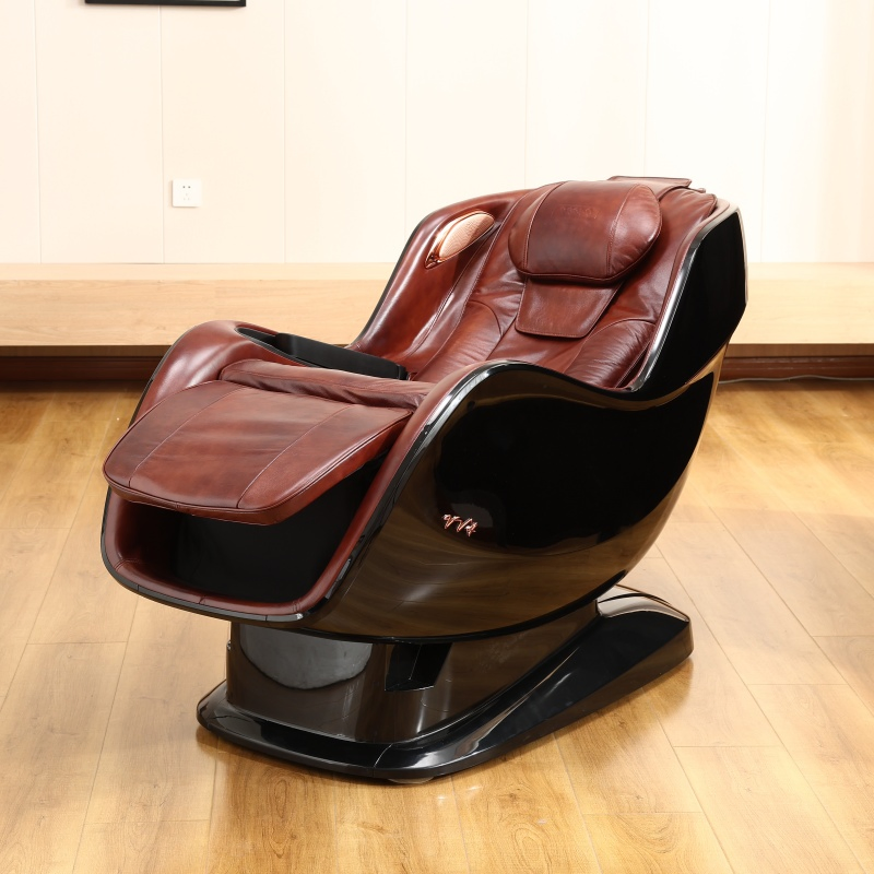 Genuine Leather Muscle Pain Relieve Full Body Massage Chair Equipment with Heat Therapy for Leg and Lumbar