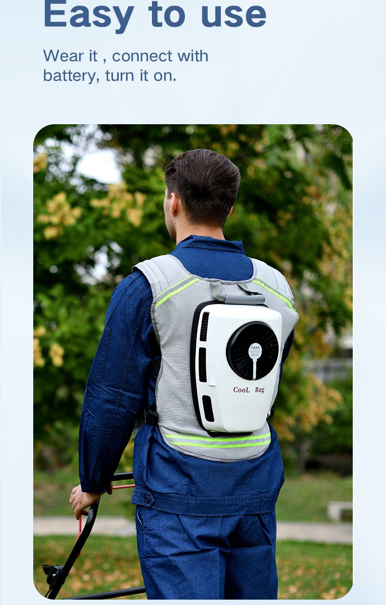 New Tech Adjusted Temp Cooling Vest for Moving Workers Heat Solution