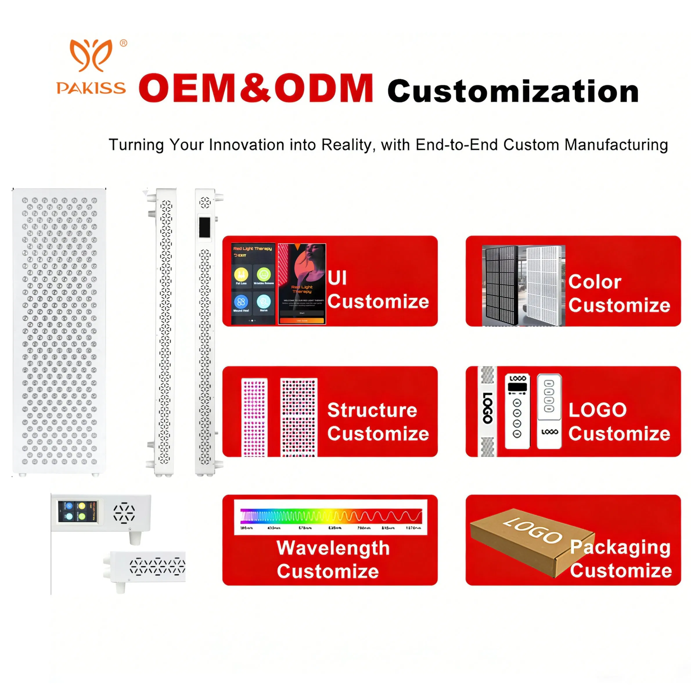 Pakiss Home Red Light Therapy for Skin Care, Pain Relief and Stress Relief