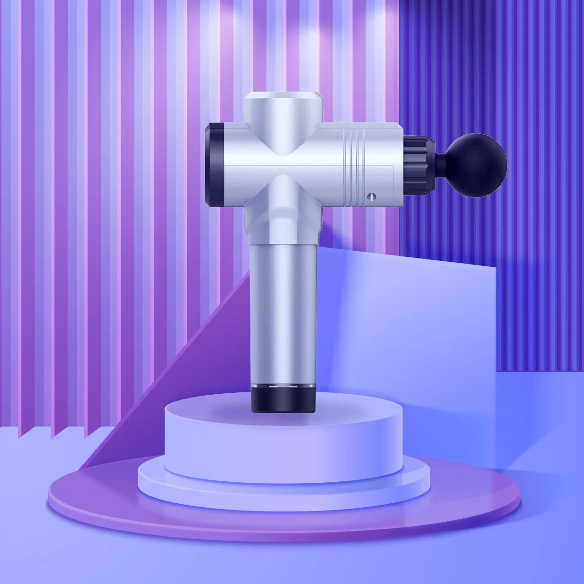 Cordless Deep Tissue Relaxation Vibration Muscle Body Fascial Gun Massager with LCD