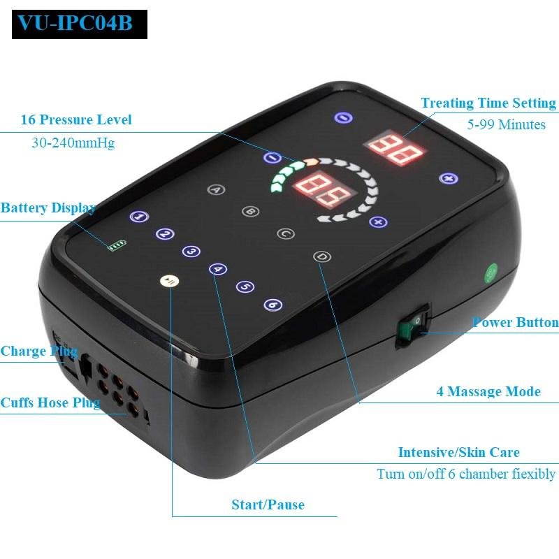 6 Chamber Rechageable Portable Compression Recovery System for Circulation Beauty Field Sports Field