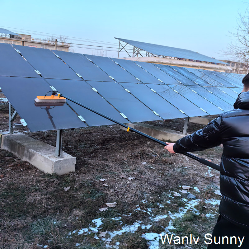 Telescopic Water Fed Solar Cleaning Pole Hose Fed Equipment Kit