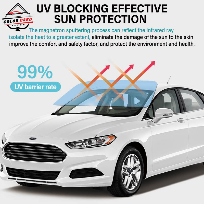 Car Film Double Silver Metal Magnetron Sputtering Heat Insulation Windshield UV Reflective Solar Transparent Window Film
