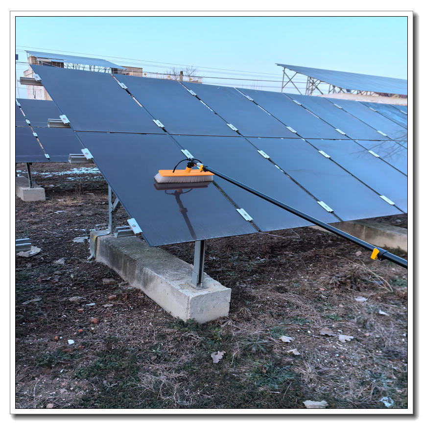 Solar Panel Cleaning Brush Kit for Removal of Dust Smudges and Debris