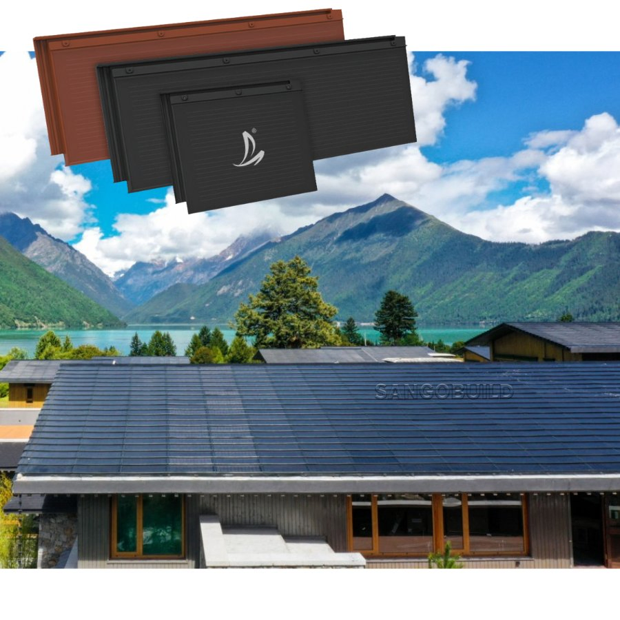 Photovoltaic System Lightweight Solar Roofing Sheet High Efficiency Solar Roof Tile