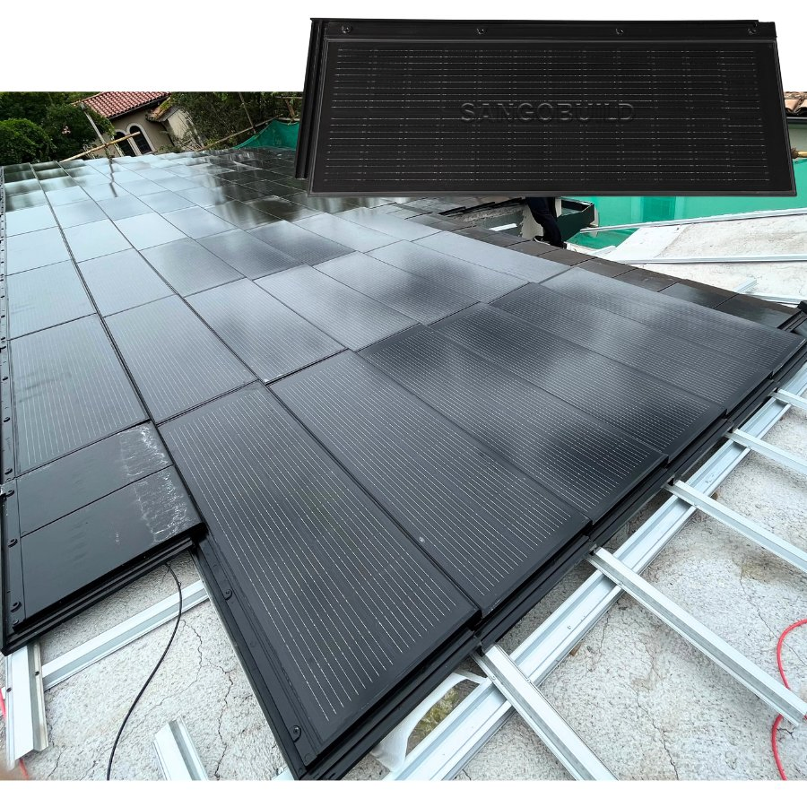 Photovoltaic System Lightweight Solar Roofing Sheet High Efficiency Solar Roof Tile