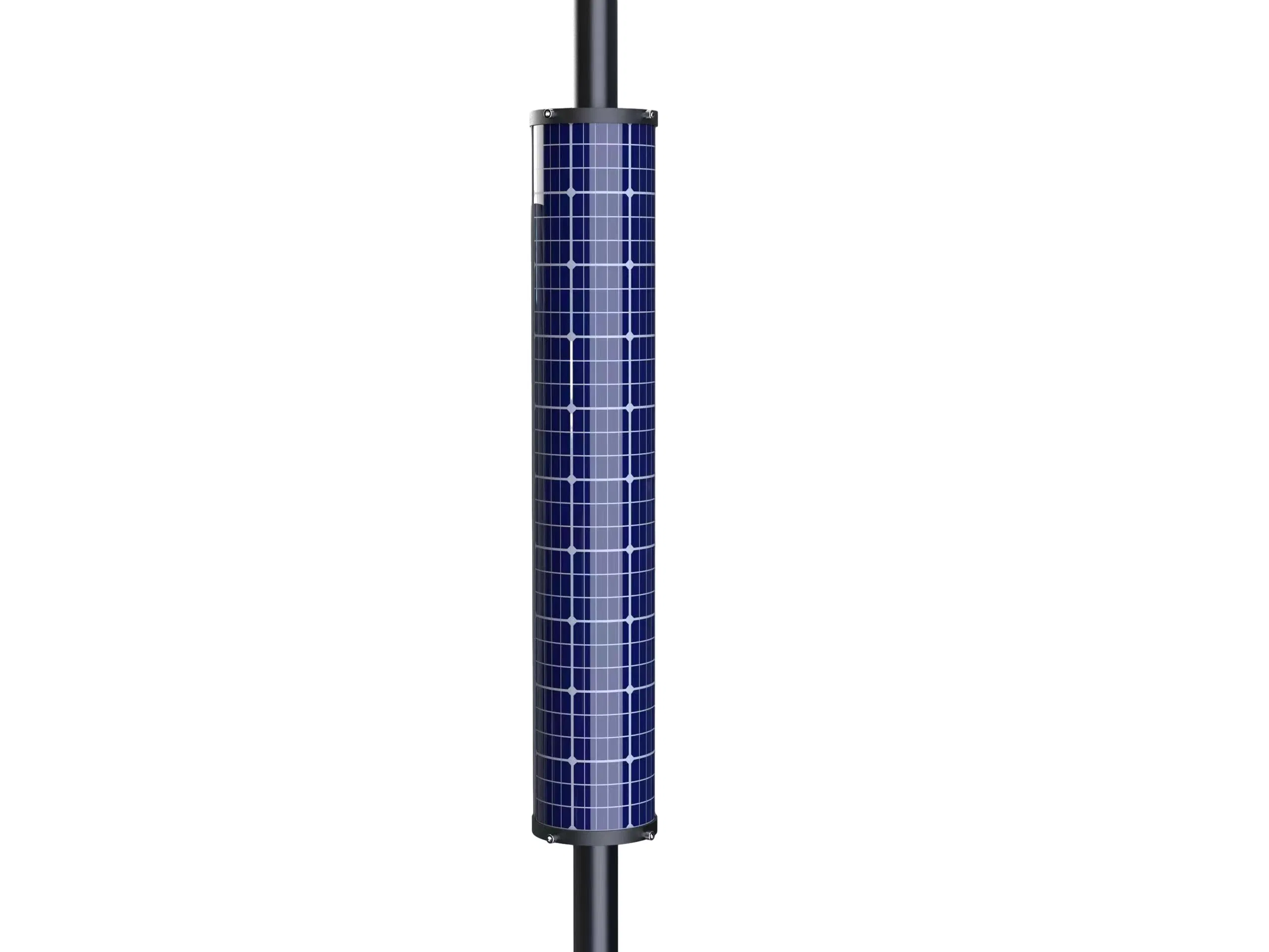 Curved 110W 220W 330W 440W Solar Street Light Pole Sunpower Cell Integrated Solar Panel