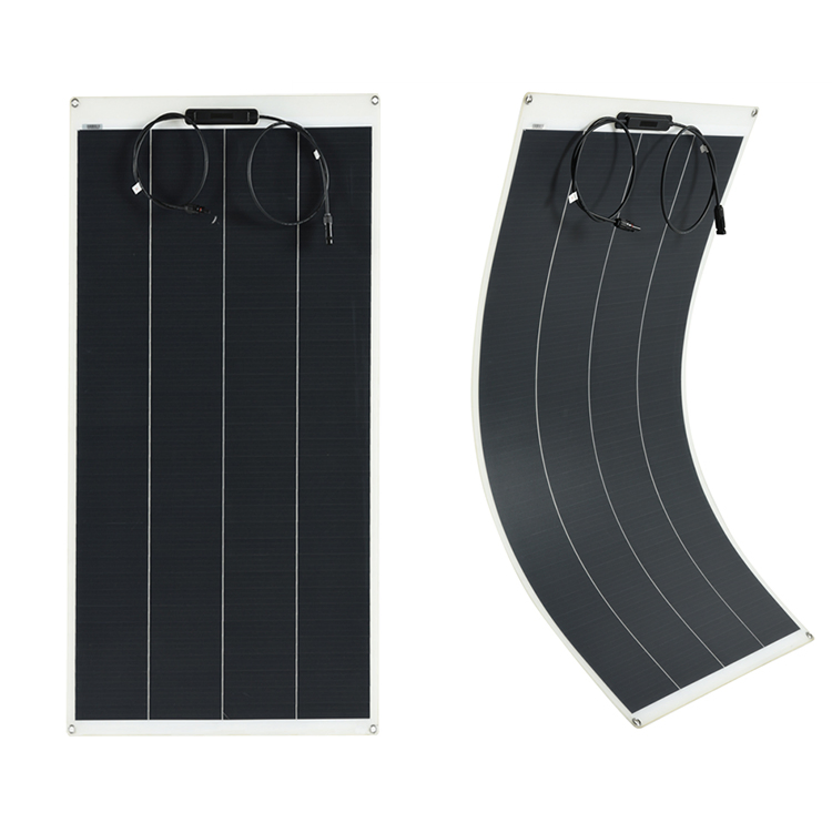 China Manufacture Light-Weight 150W Semi Thin Film Bendable Flexible Solar Panels Roof Tiles with Factory Price