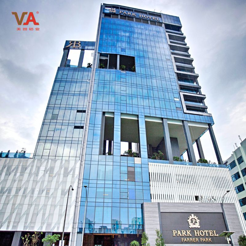 Modern Design Curtain Wall Glass Frame Aluminum Facade Design