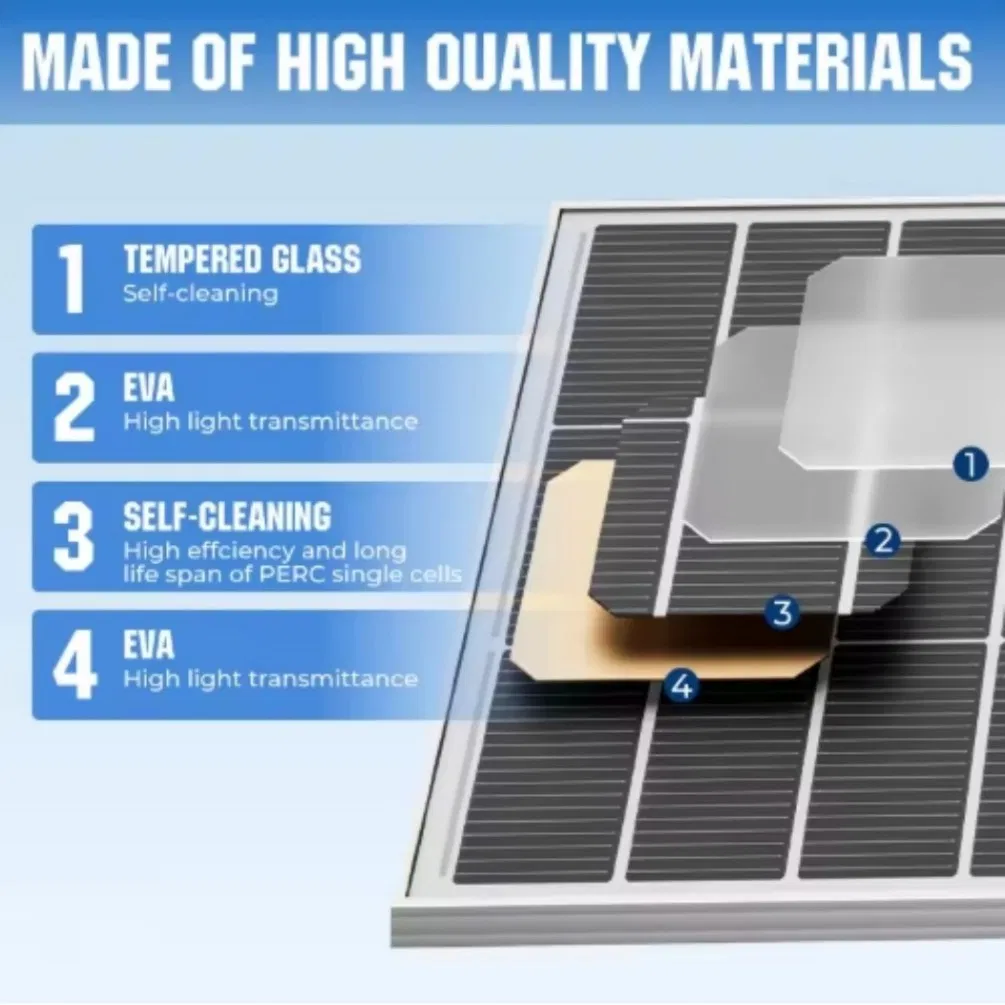 360W 380W 370W Solar Panel Systeml Solar Cable for Car RV Marine off Grid System Solar Cell Panel Solar Panel