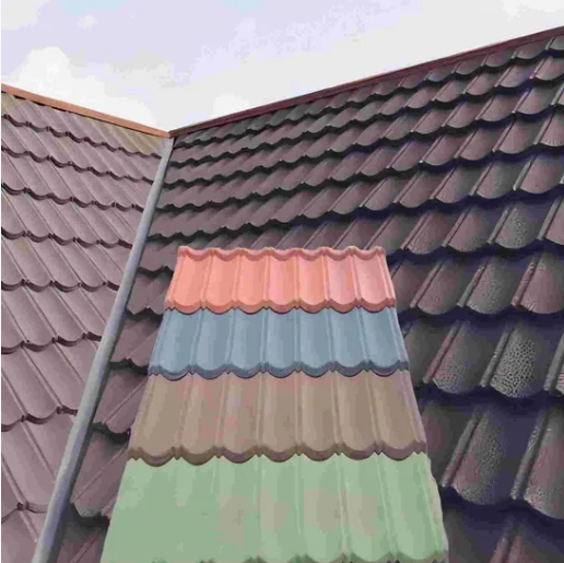 China Solar Roof Tiles Metal Roofing Sheet 50 Years Durable Colorful Stone Coated Metal Roof Tile