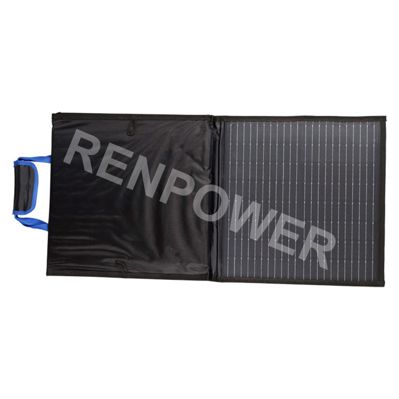 120W Mono Cell Folding Portable Powerful Wide Application Solar Blanket for Hiking