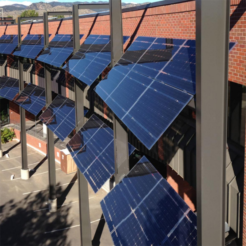 BIPV Glass Canopy for Parking Lots with BIPV Facade System