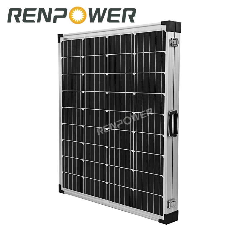 Mono Folding 120W Solar Panel Suitcase Kit for Outdoor 12V Battery Charger
