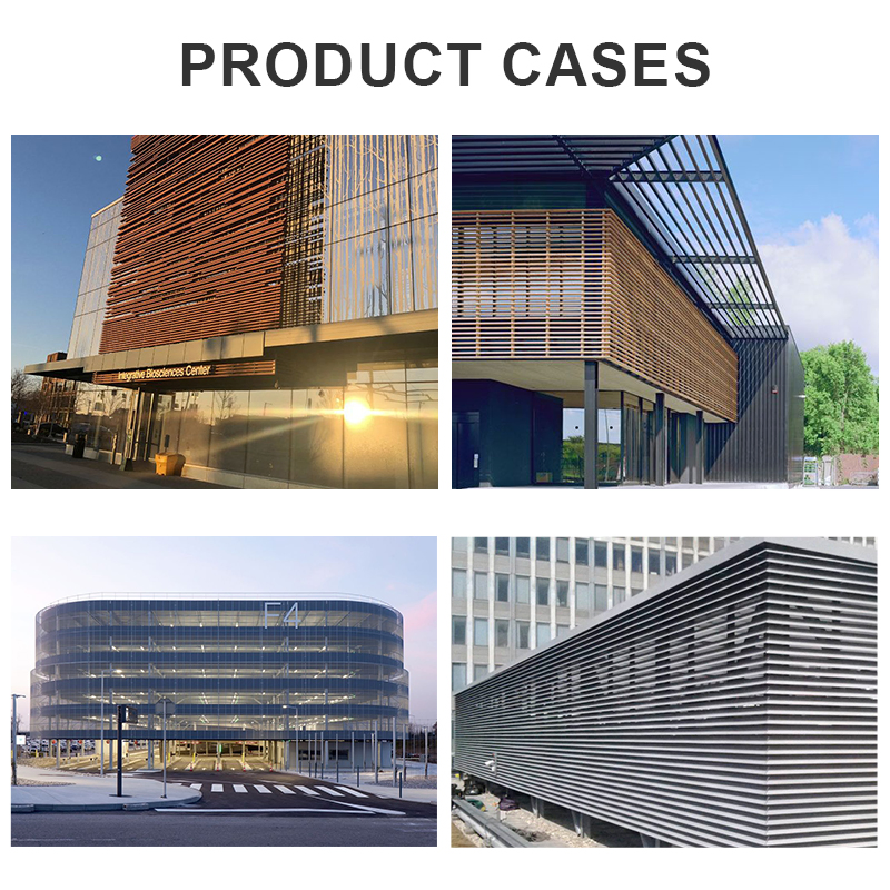 Energy-Efficient Solar Shading Aluminum Grille Curtain Wall System Curtain Wall