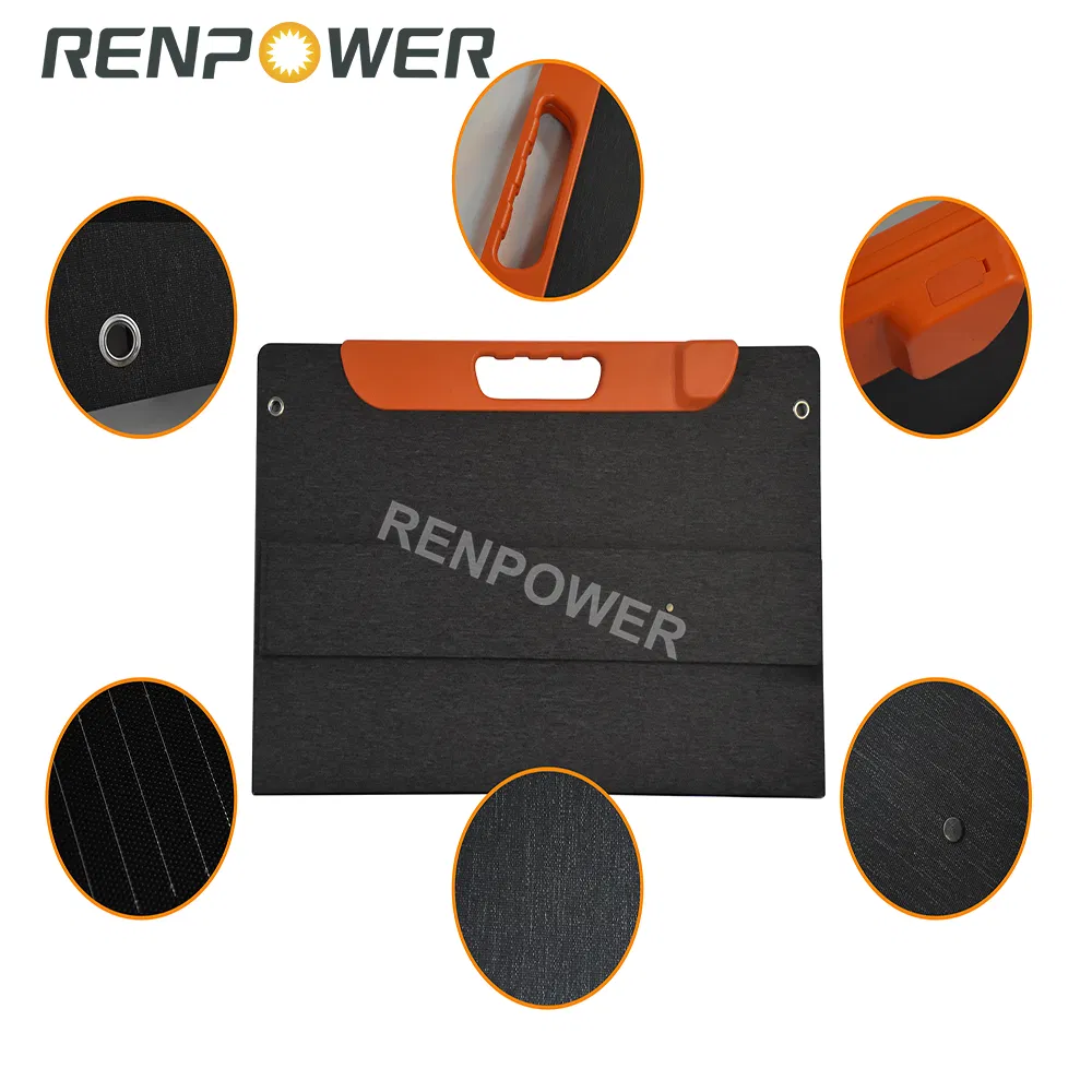 120W One Piece Mono Portable High Efficiency Solar Blanket Camping Hiking