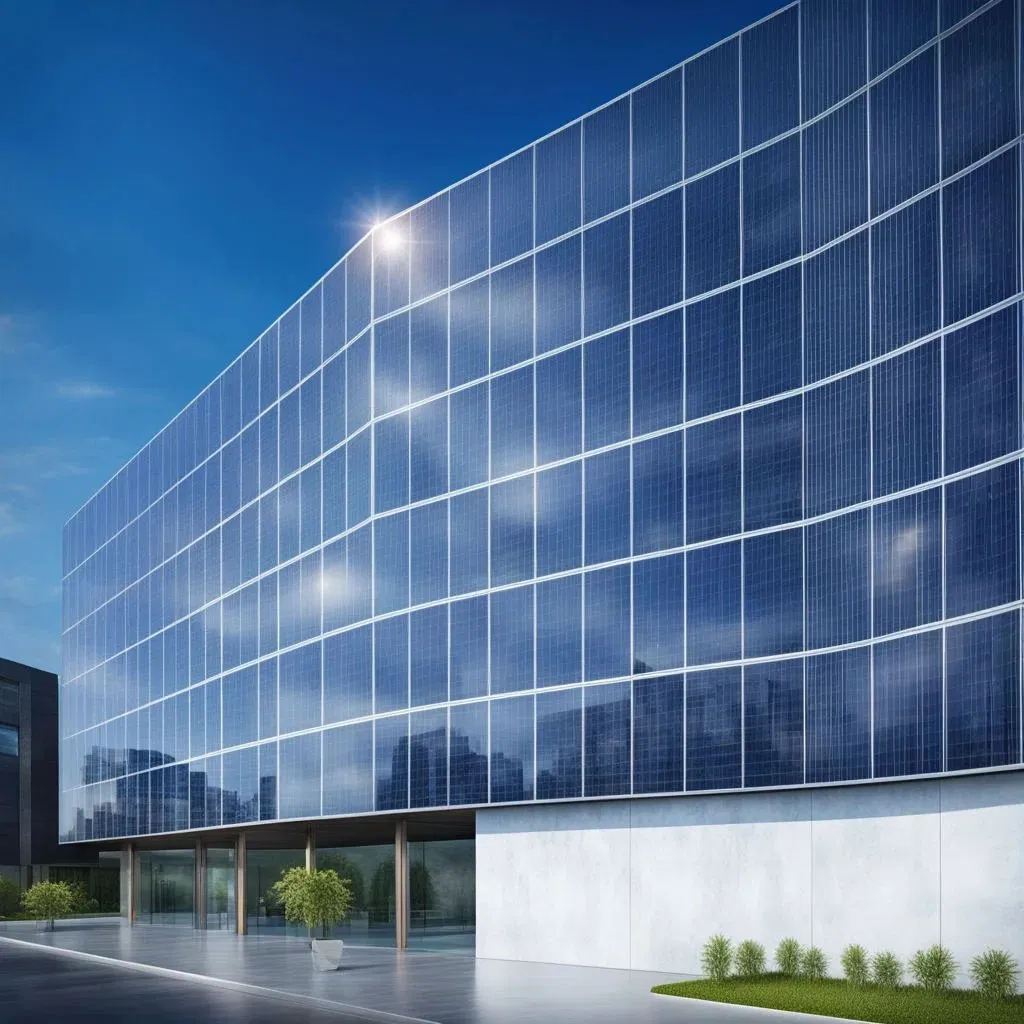 Factory Price Technique BIPV Transparent Glass Solar Panel Facade for Building