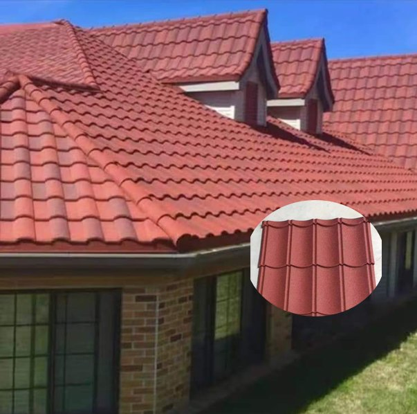 China Solar Roof Tiles Metal Roofing Sheet 50 Years Durable Colorful Stone Coated Metal Roof Tile