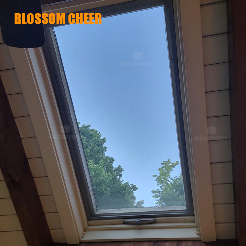 Aluminium Glass Roof Electric House Windproof Balcony Top Hung Basement Skylight Window