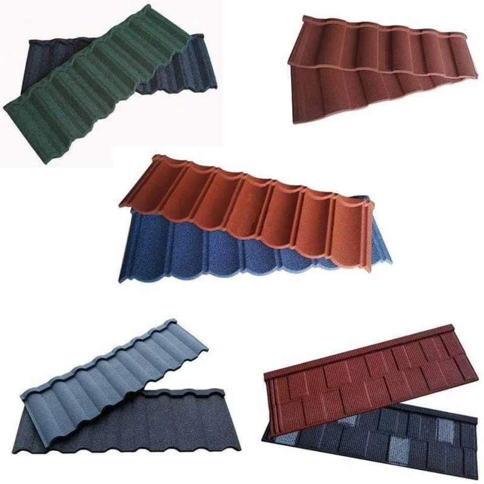 Roofing Materials Lightweight Sheet Stone Coated Metal Solar Roof Steel Tiles