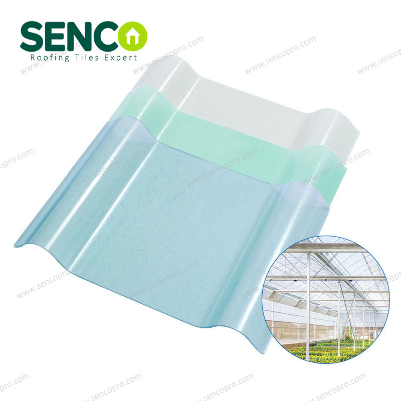 Waterproof and Moisture-Proof Fiberglass Corrugated Roof Tile Lightweight and High-Strength FRP Solar Panel Roof Tile for Greenhouse Building Material