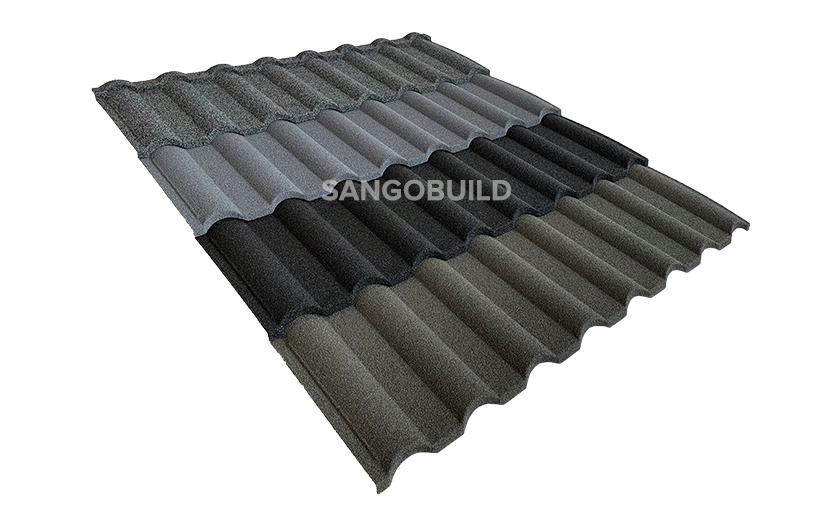 Africa Colored Stone Coated Metal Solar Roof Tiles with Wire Nails Lightweight Roofing Materials 26 Gauge Milano