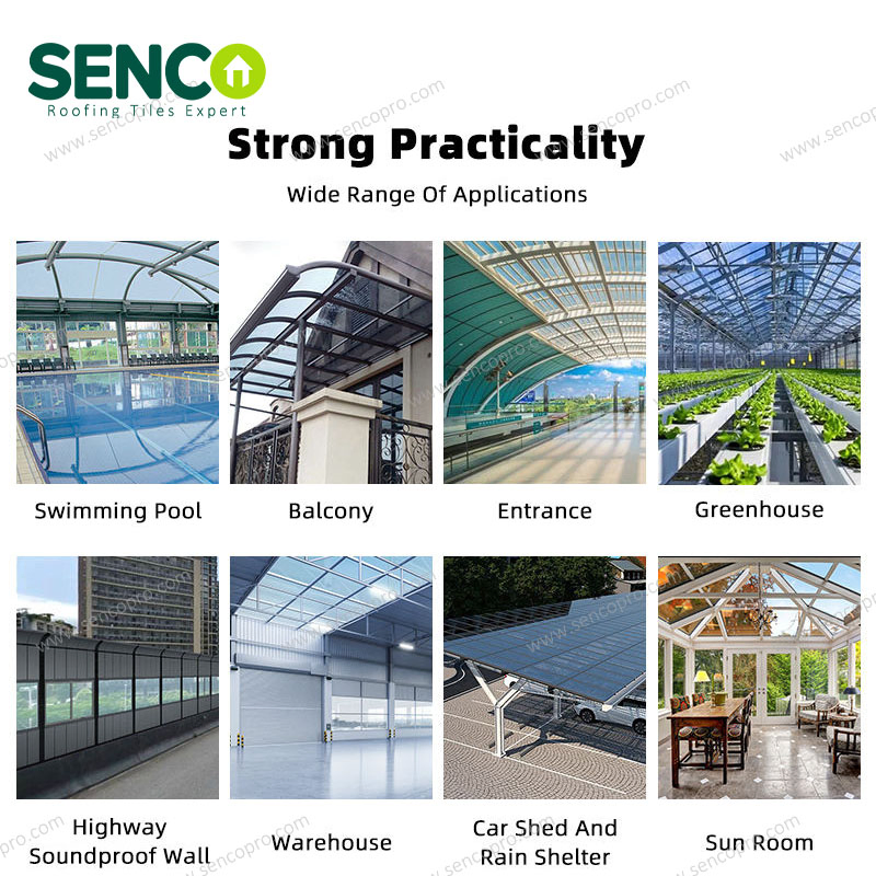 Waterproof and Moisture-Proof Fiberglass Corrugated Roof Tile Lightweight and High-Strength FRP Solar Panel Roof Tile for Greenhouse Building Material