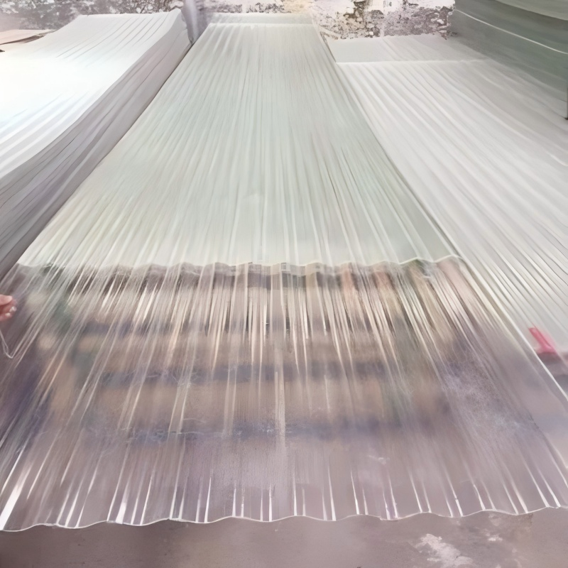 Waterproof Fiberglass Corrugated Roofing Sheet Lightweight and High-Strength FRP Solar Panel Roof Tile for Greenhouse Building Material