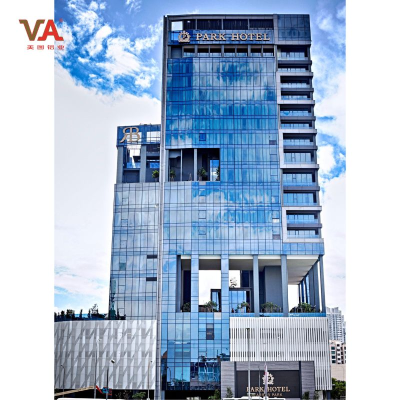 Modern Design Curtain Wall Glass Frame Aluminum Facade Design