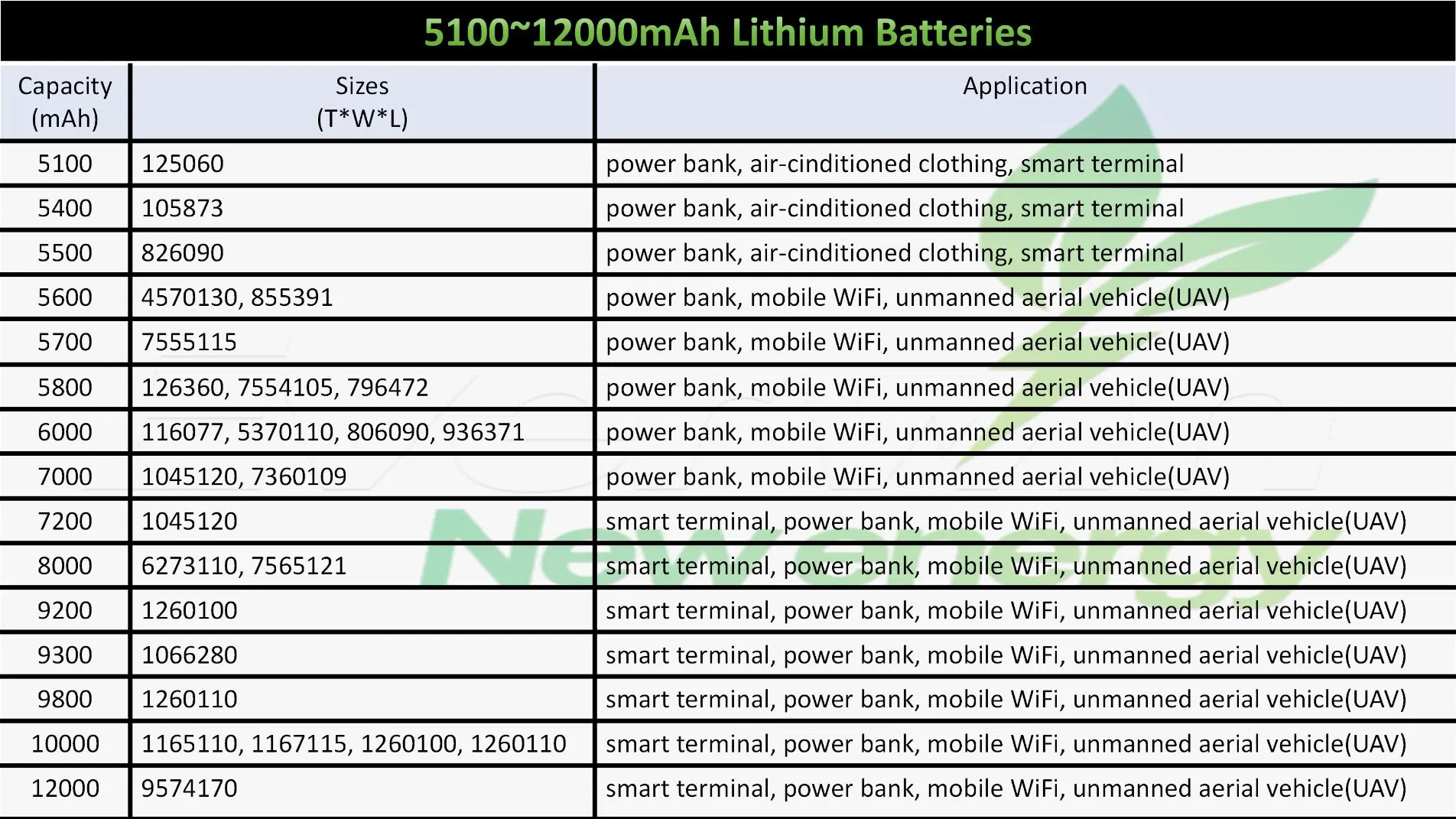 Ew106090 Large Capacity Pouch Cell 7000mAh Li-ion Battery Manufacturer in China