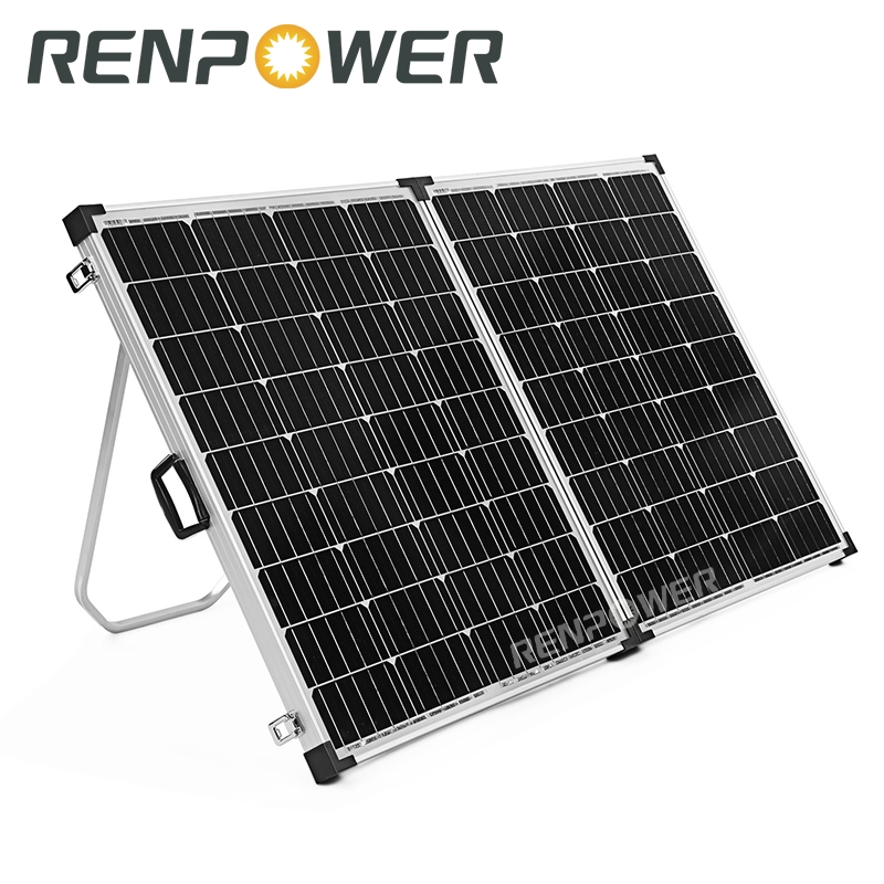 Mono Folding 120W Solar Panel Suitcase Kit for Outdoor 12V Battery Charger