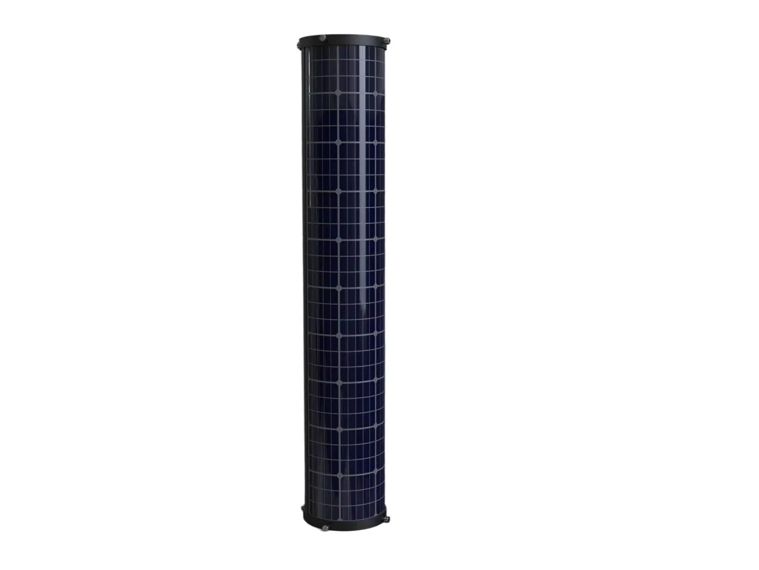 Curved 110W 220W 330W 440W Solar Street Light Pole Sunpower Cell Integrated Solar Panel