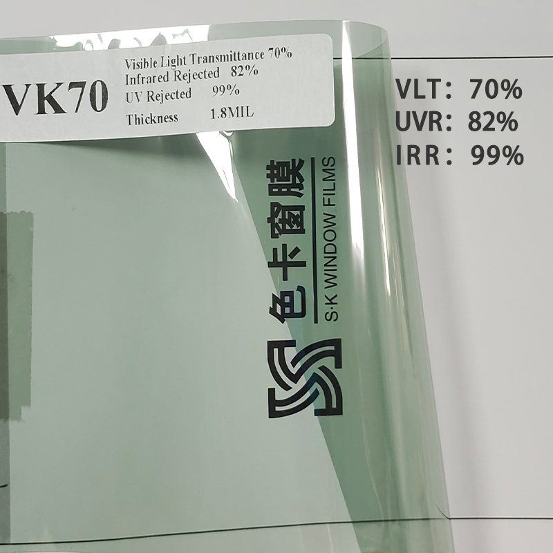 Car Film Double Silver Metal Magnetron Sputtering Heat Insulation Windshield UV Reflective Solar Transparent Window Film