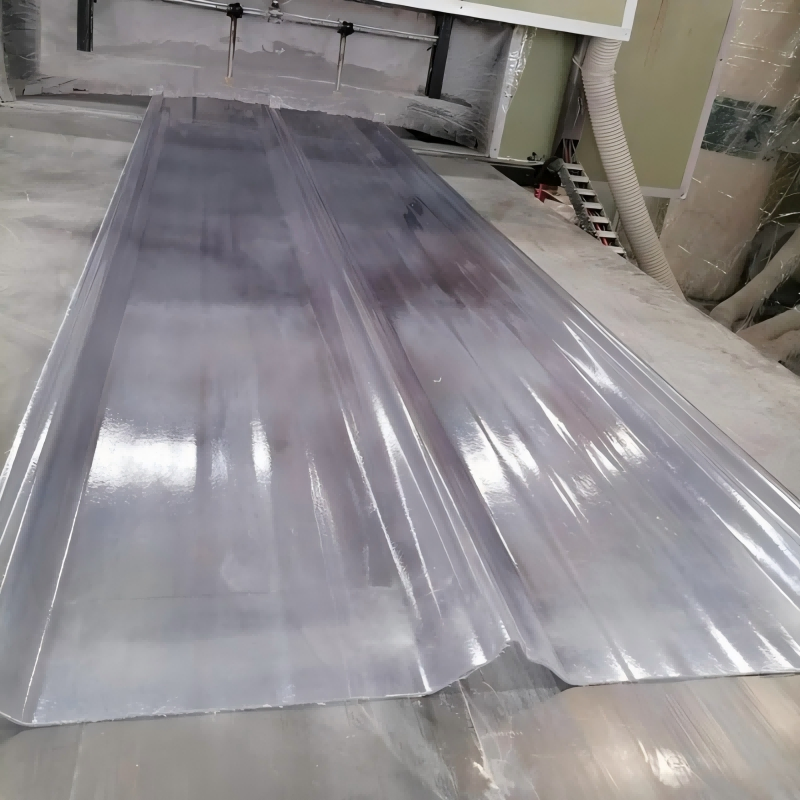 Waterproof Fiberglass Corrugated Roofing Sheet Lightweight and High-Strength FRP Solar Panel Roof Tile for Greenhouse Building Material