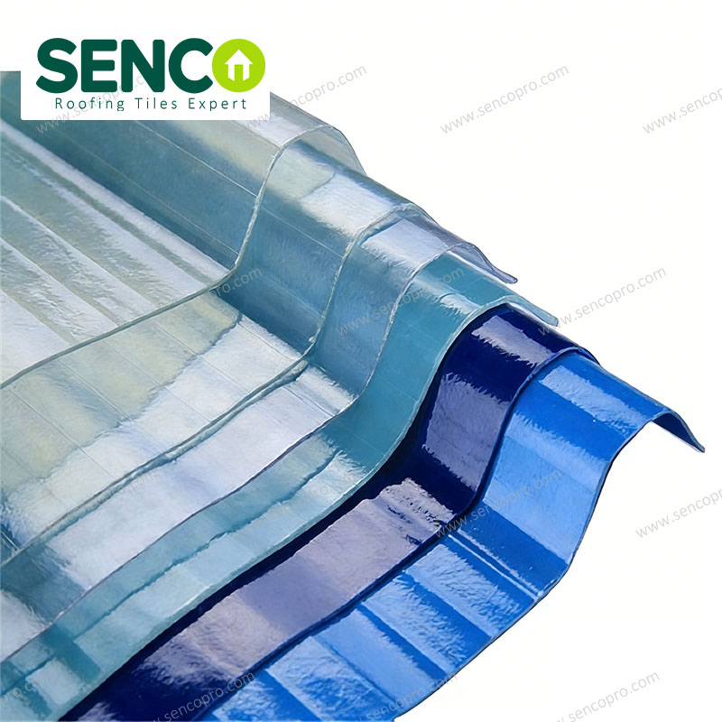 Waterproof and Moisture-Proof Fiberglass Corrugated Roof Tile Lightweight and High-Strength FRP Solar Panel Roof Tile for Greenhouse Building Material