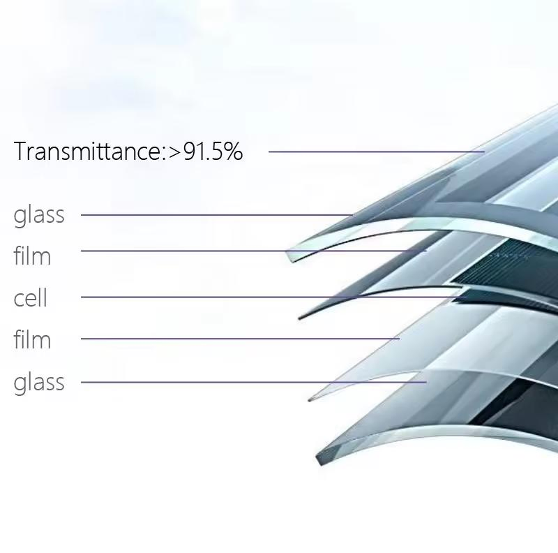 Best Price Hanergy BIPV Triple Arched Mounting Solar Roof Tiles CIGS 30 Watt Solar Panels 12V 30W PV Module for Buildings