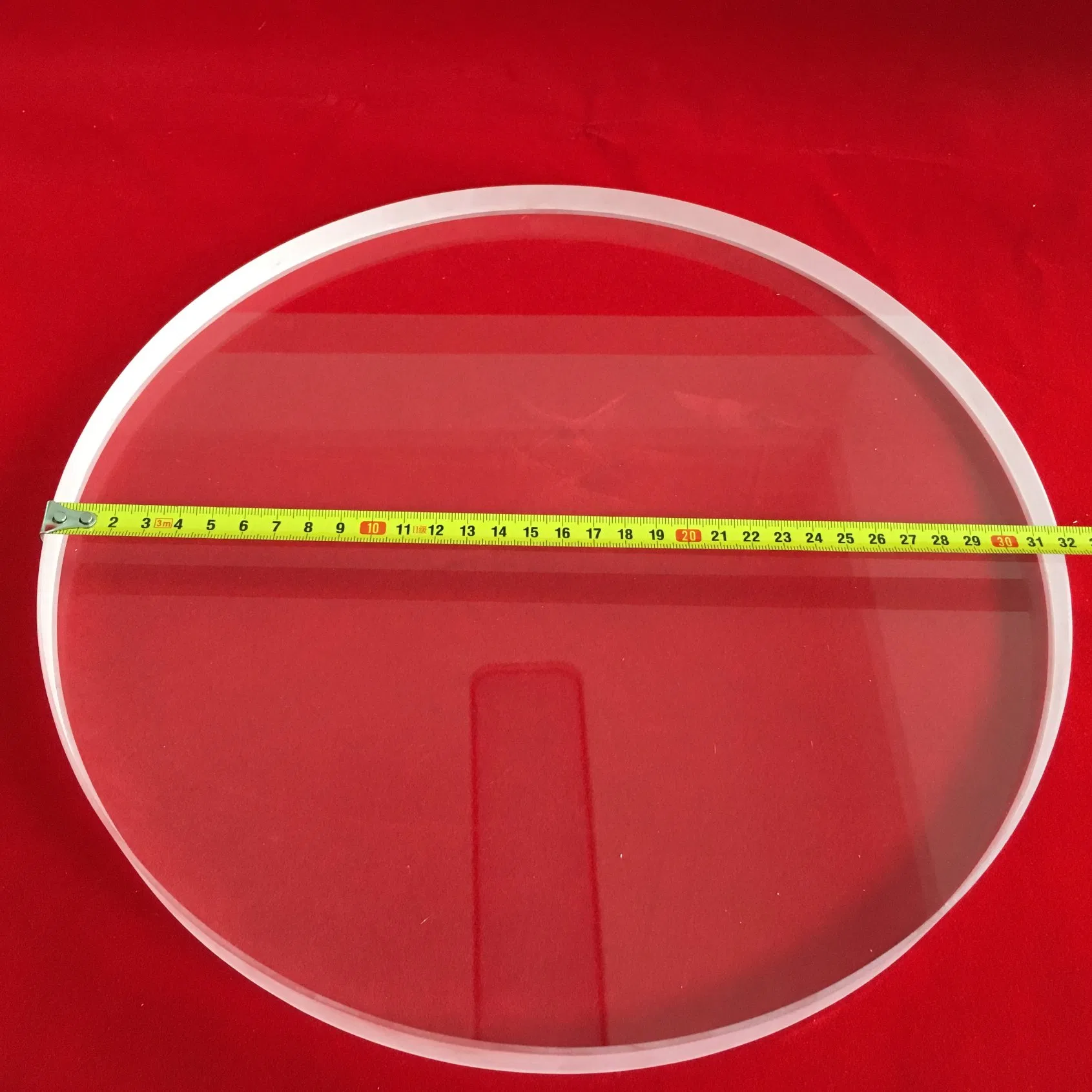 Clear Optical Used Quartz Windows Thick Round Fused Silica Disc
