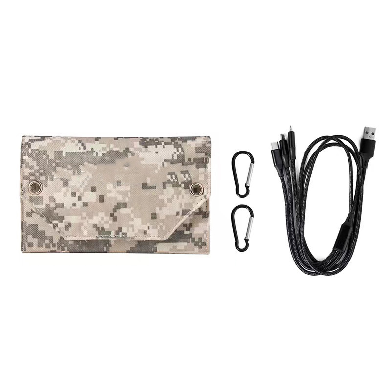 15W 5V Solar Panel Folding Pack Camouflage 5V USB Camping PV Panel Charging Portable Solar Panel Portable Solar Charging Kit