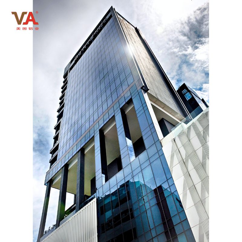 Modern Design Curtain Wall Glass Frame Aluminum Facade Design