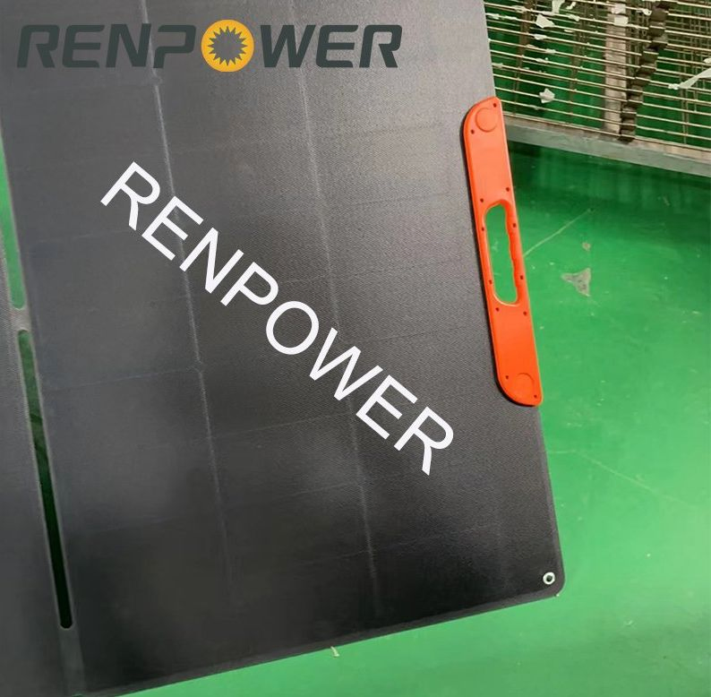 ETFE Coating Power Customerized 100W Solar Panel Charger Foldable and Portable Solar Blanket