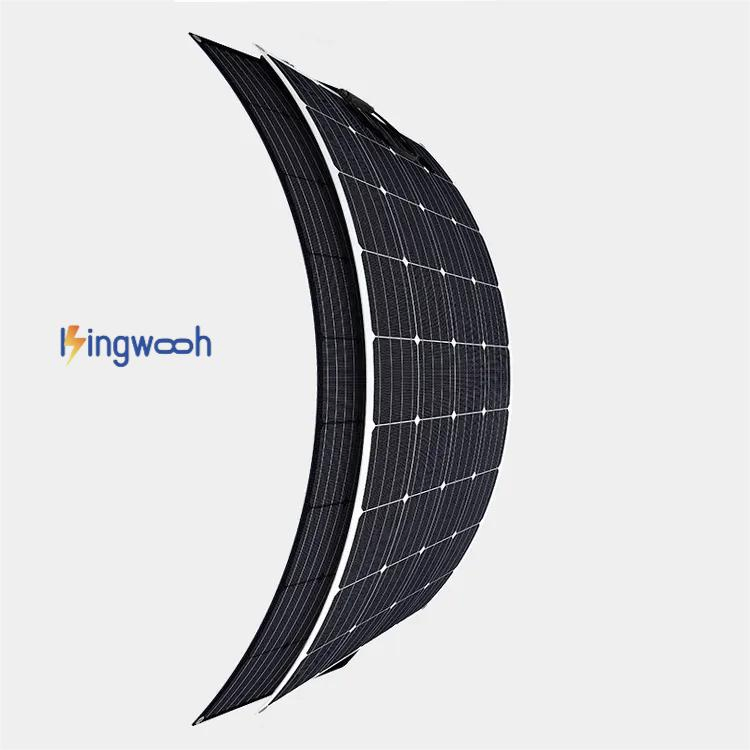 Flexible Solar Panel Kingwooh Perc Light Weight Balcony Solar Panel 190W 200W 210W Mono Facial PV Module Micro Inverter Solar