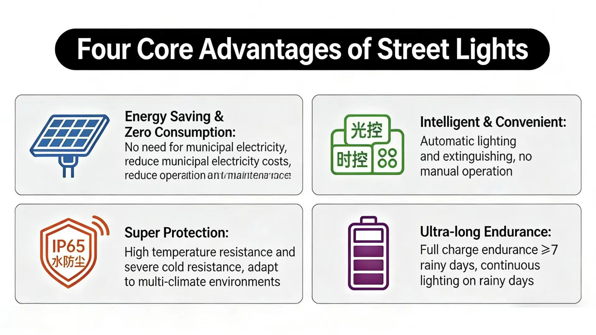 Solar Street Light Features