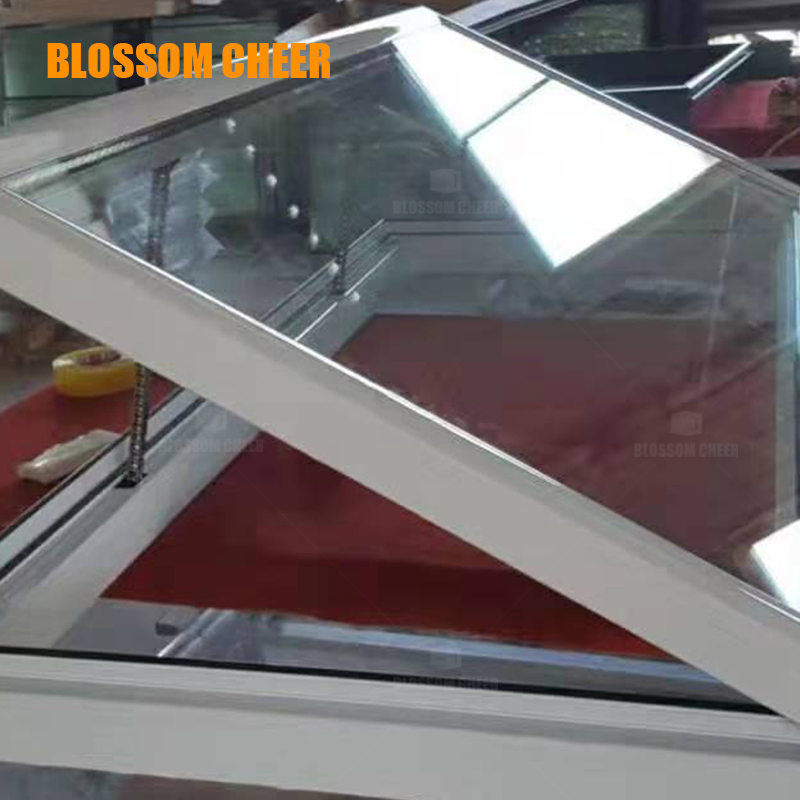 Aluminium Glass Roof Electric House Windproof Balcony Top Hung Basement Skylight Window